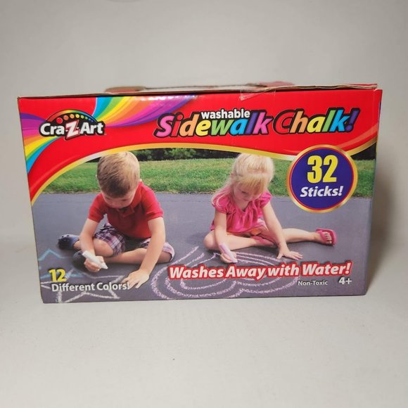 NEW Washable Sidewalk chalk 32 count school supplies preschool Montessori - Picture 1 of 10